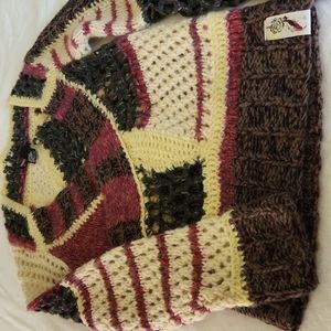 Deisel bulky knit woman's pullover v neck sweater